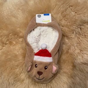 NWT Santa Bear Gripped Slippers - size M/L